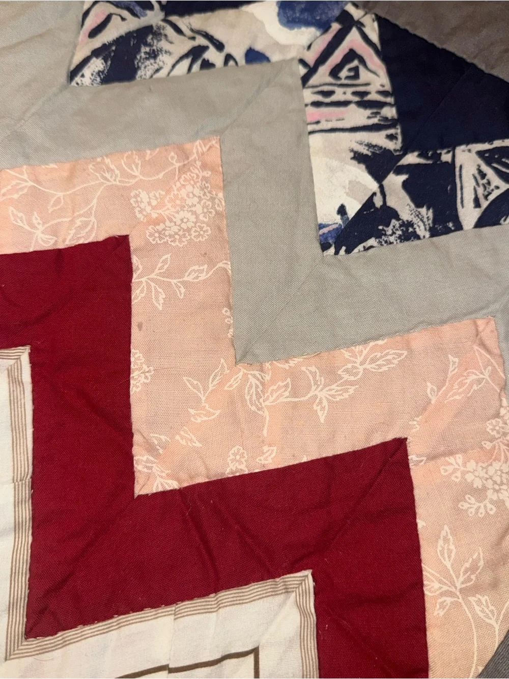 Chevron Stripe Patchwork Quilt in Multi Colors - Cozy Bed Quilt